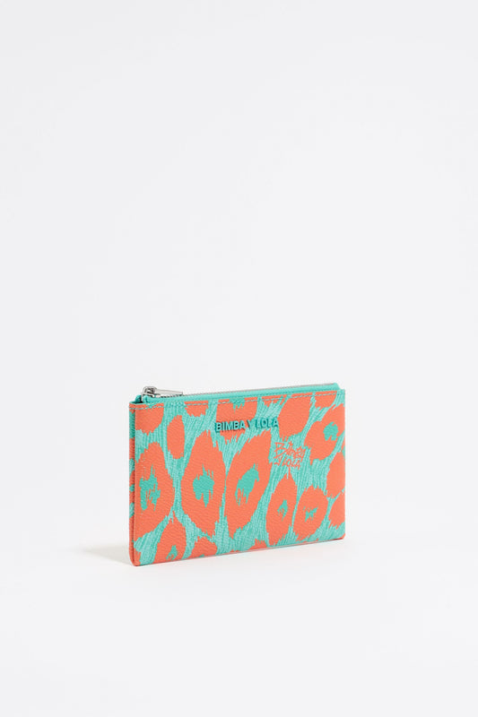 Turquoise Leopard coin purse