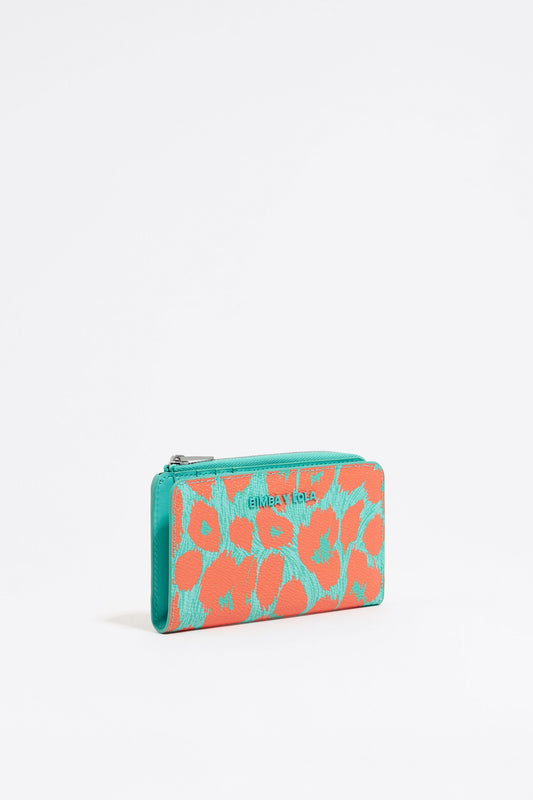 Turquoise Leopard purse