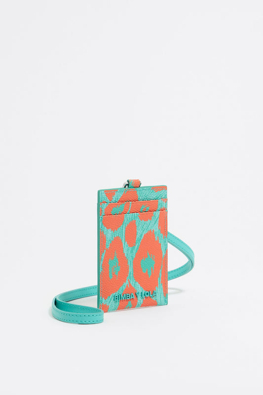 Turquoise Leopard card holder