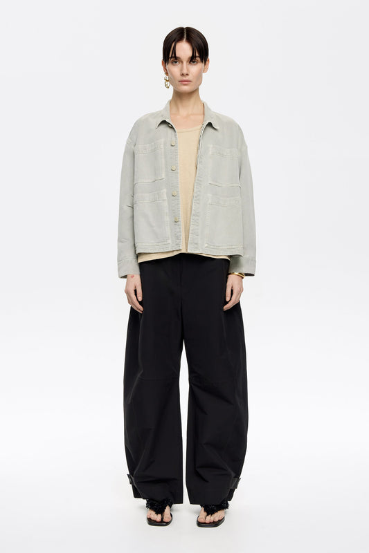 Aquamarine straight denim jacket