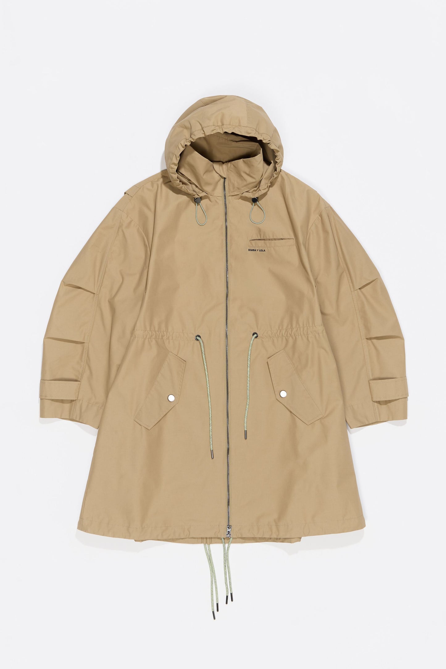 Light khaki A-line trench