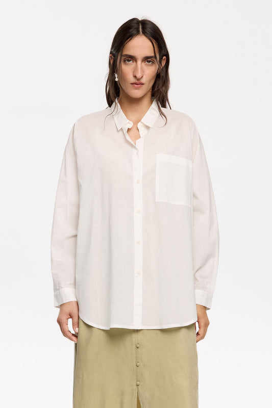 Off-white broderie anglaise logo shirt