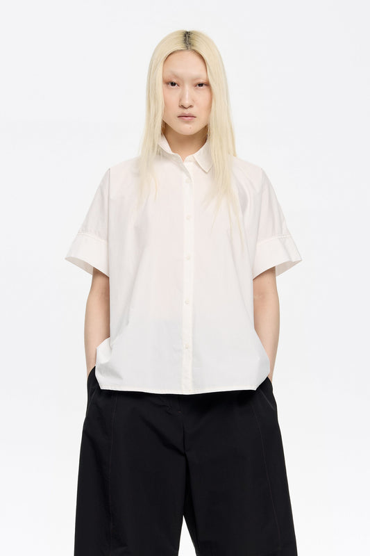 Oversize white cotton shirt
