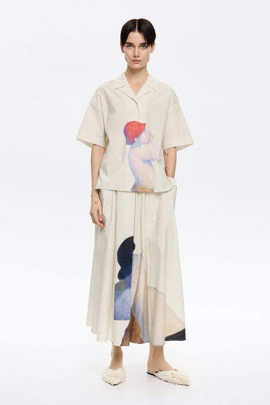 A-line skirt with flare