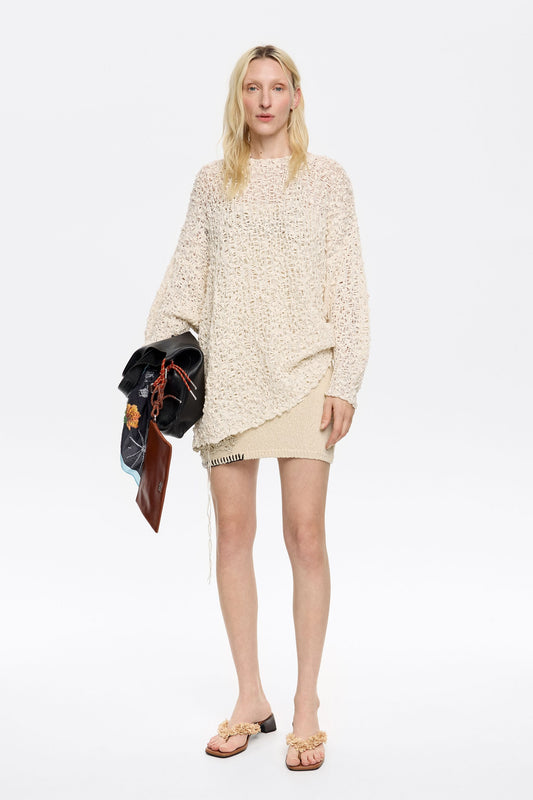 Ivory open-knit sweater