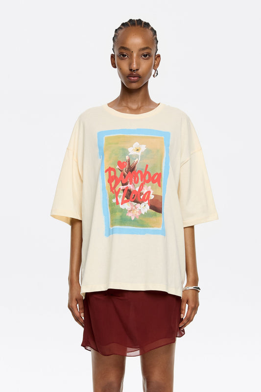 Yellow oversize logo T-shirt
