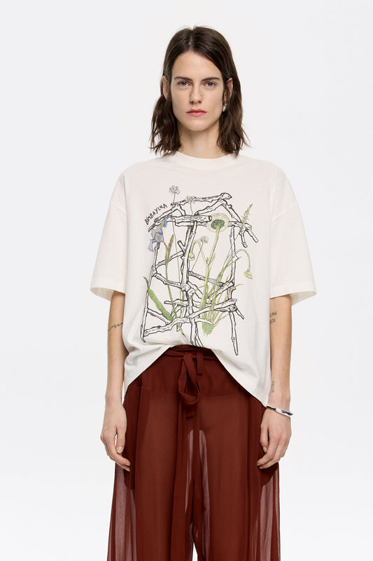 White oversize logo T-shirt