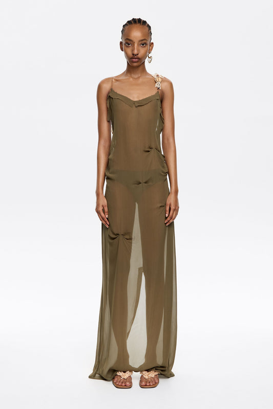 Long khaki dress
