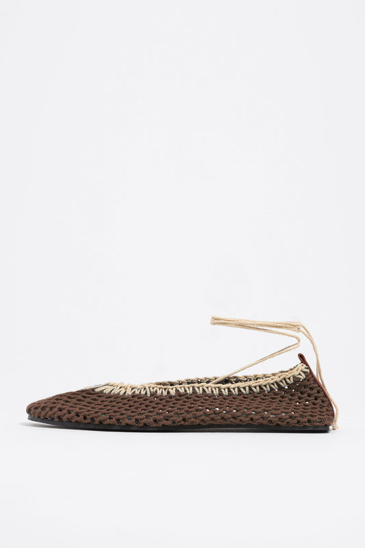 Brown crochet ballerina