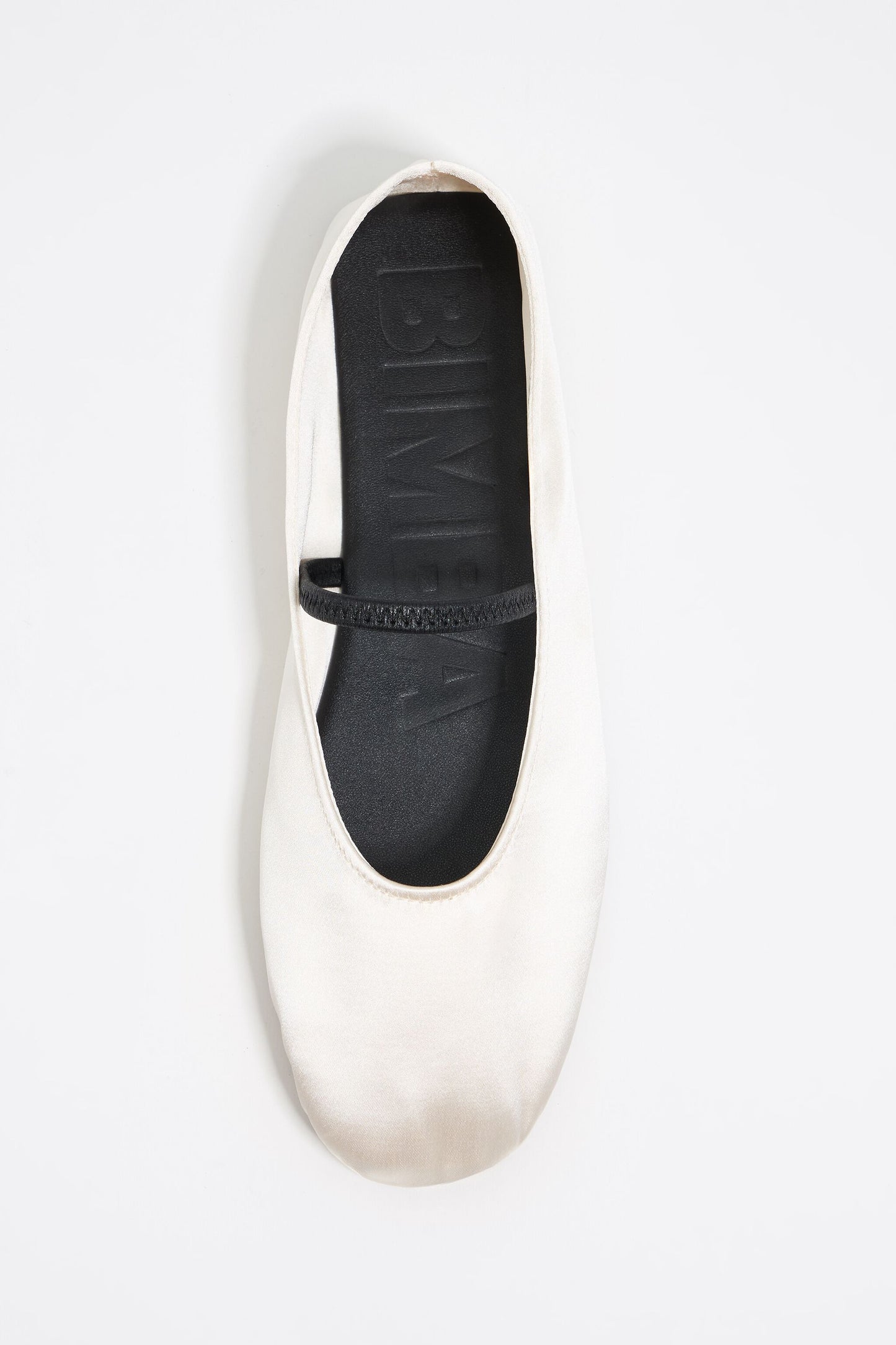 White satin ballerina