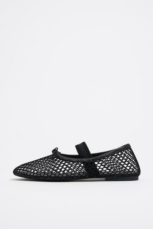 Black mesh ballerina