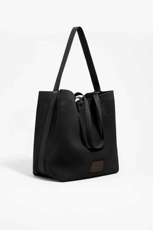 Large black nylon Chihuahua shopper bag