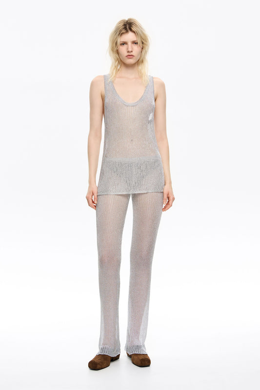 silver lurex leggings