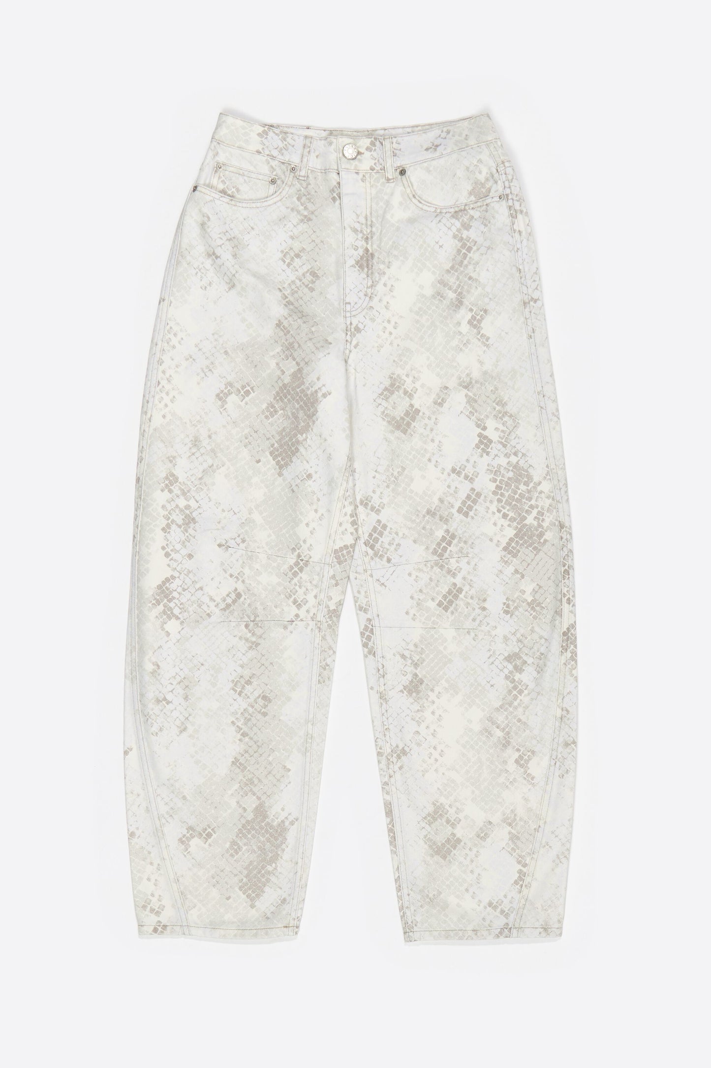 BARREL - Taupe Snake denim jeans