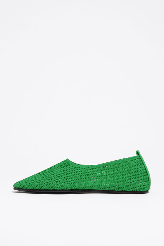 Green flyknit ballerina